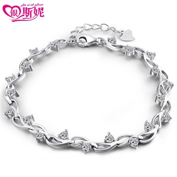 银斯妮银饰 维罗纳之恋 情侣戒指 925纯银 热恋