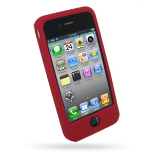 苹果四代 iphone 4代 香港springhk 手机套 硅胶套 保护套 红色