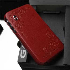 韩国SGP Gariz Edition iphone 4 皇室奢华花纹 顶级皮套 红色