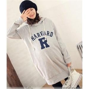 依山傍水孕妇装带帽卫衣R字母 孕妇上衣 MD8907