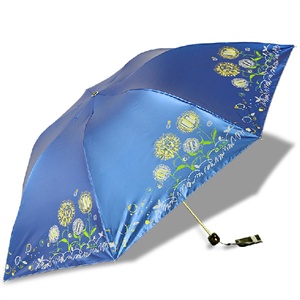 2012款天堂伞专卖 3312E波斯菊海 三折超细防紫外线遮阳伞晴雨伞