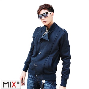 【品牌直供】MIX2 2011秋冬新款个性立领潮男韩版斜开襟男装时尚卫衣 L13S10D1