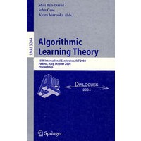Algorithmic Learning Theory(算法学习理论/会议录)