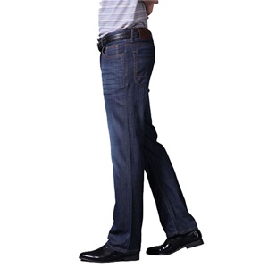 【nonbrand】经典牛仔蓝色丝光棉舒滑牛仔裤
