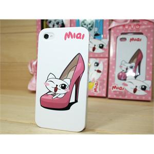 美国IUvo iPhone 4/4S Miai 猫咪 超可爱卡通 超薄保护壳 高跟鞋