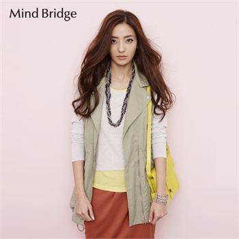 ★皇冠实体店★Mind Bridge韩版假两件长袖T恤