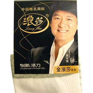 浪莎 刺绣精梳棉男袜 男袜 袜子 1双装 M6043