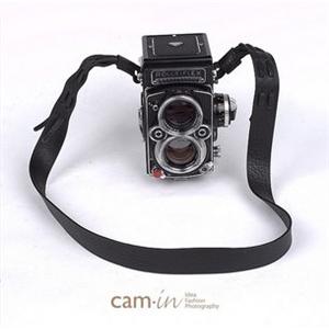 Cam-in Rolleiflex 相机牛皮背带 B款 荔枝纹 黑色 CAM2307