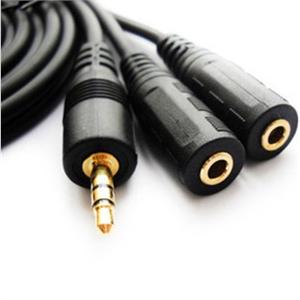 秋叶原 Q-394 3.5mm 一分二音频线 情侣连接线 1转2延长线 1.5米