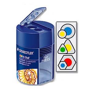 Staedtler 施德楼 512 002 双孔卷笔刀 笔刨 削笔器 转笔刀 30度