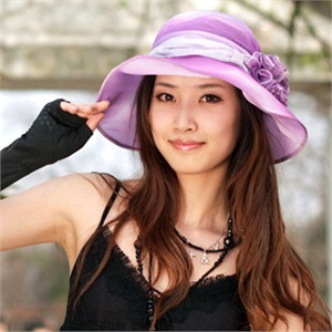 【奥特莱斯 名品折扣】乐为帽子女士夏季真丝大沿防晒帽L11FB101