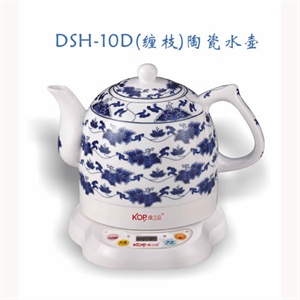 康之品陶瓷电热水壶DSH-10D 缠枝 电脑版控制 保温