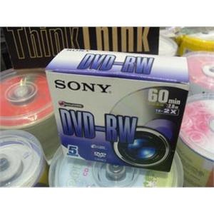 索尼SONY 可擦写 DVD-RW 三寸60min 5片装 刻录光盘