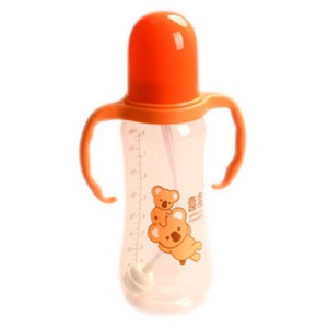 喜多 53280/H10413 一般口径葫芦型手把吸管pp奶瓶L240ml