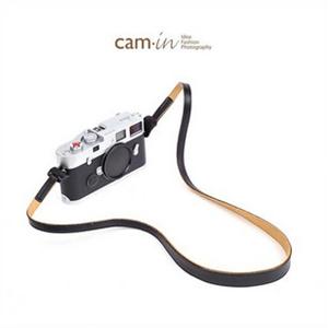 Cam-in 胎牛皮 相机背带 G款 黑色皮/黑色线 CAM2602