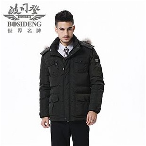 2011新款SR2241波司登羽绒服 正品男大贴袋毛帽直摆款