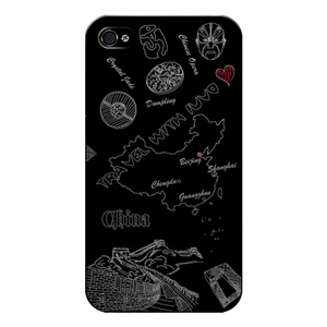 中国黑 IUVO 世界之旅 IPHONE 4 超薄彩壳 保护壳配贴膜 美国正品