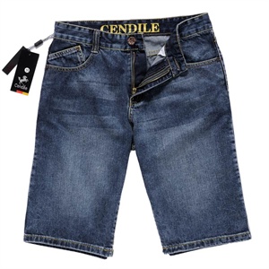 Cendile/圣迪勒 夏装新款欧美个性印花水洗男式牛仔五分裤休闲裤