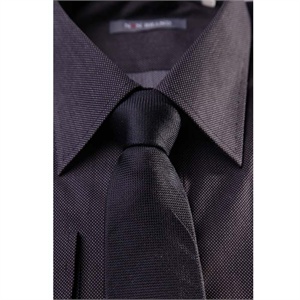 【nonbrand】高端100%桑蚕丝黑色纯色领带35