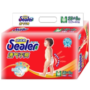 嘘嘘乐 透气干爽婴儿纸尿裤 M号 （28+9）片/包