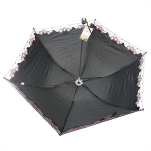 天堂伞10新款392E朵朵风采超轻韩版铅笔绣花遮阳伞A0852