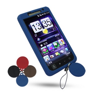 香港 Springhk HTC T9188 电信 天玺 硅胶套 手机套 送屏擦 蓝色