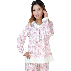 金丰田2012新款女士春秋睡衣套装 长袖V领印花家居服套装1760