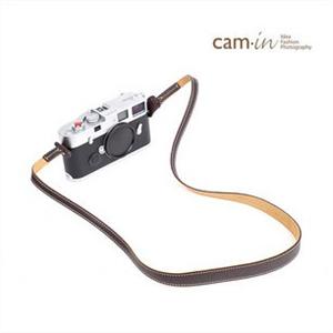 Cam-in 胎牛皮 相机背带 G款 咖啡色皮/米色线 CAM2604