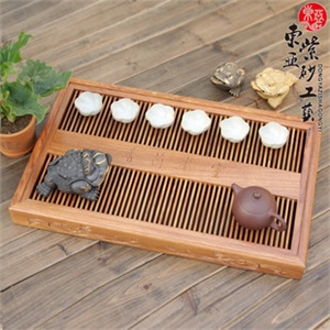 王道家居 高级花梨木实木茶盘茶海 储排水两用 59*36cm dy