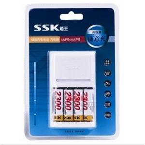 SSK飚王 随意充电电池套装 送4节2300毫安5号电池