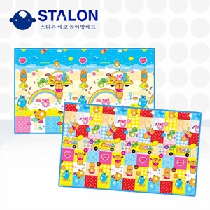 韩国进口环保型 STALON QQ熊双包爬行垫 环保游戏垫/宝宝垫