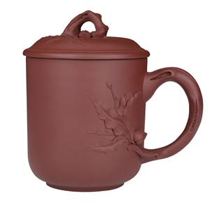 【茗臣尚品】宜兴紫 砂杯 寿桃杯 办公杯 原矿*泥