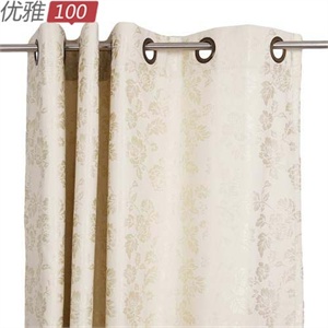 优雅100Cape Lisa素色提花气眼窗帘 富贵满堂 两色可选