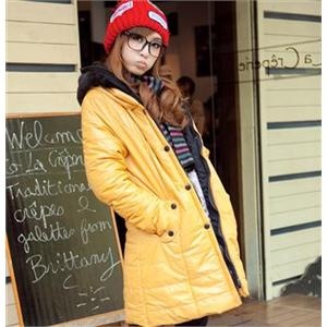 星琦舞韩版带帽加厚中长款棉衣棉袄女装外套XNR503