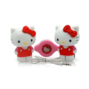 Hello Kitty迷你卡通笔记本桌面一对音箱巅峰正品生日小礼物