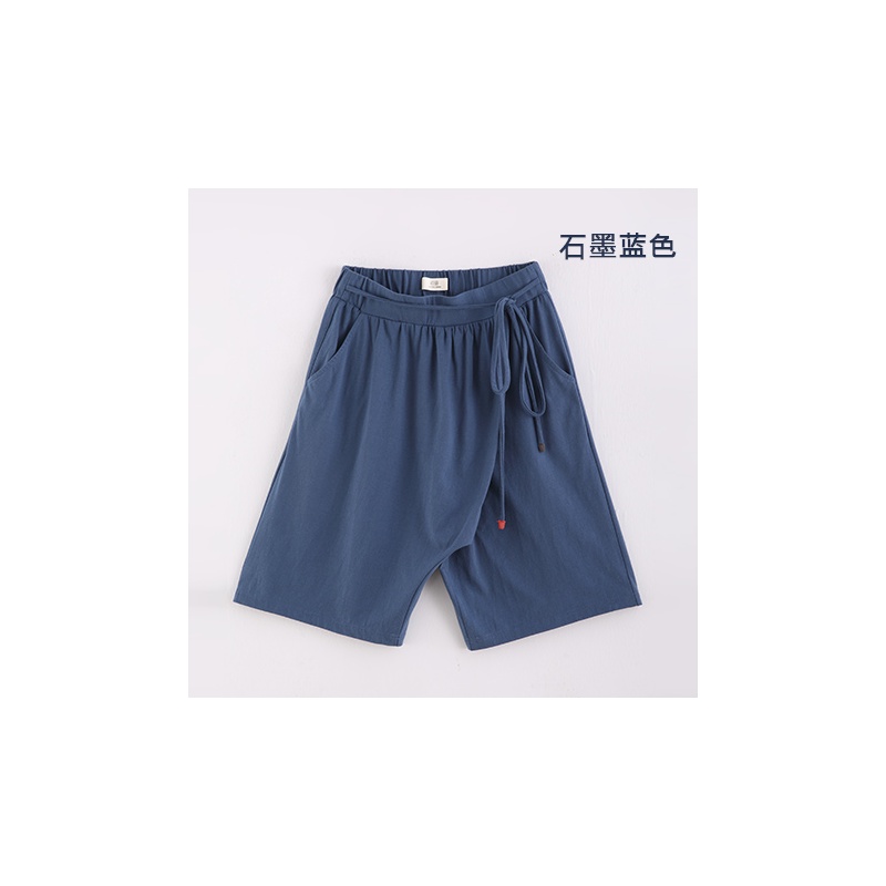 清仓 初语 休闲宽松中裤 2014夏季新款 251203035_石墨蓝,m(165/88a)