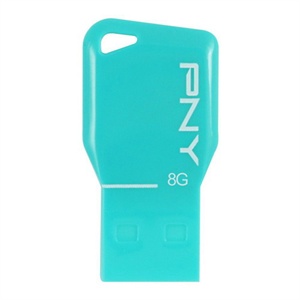 【当当自营】 PNY 钥匙U盘 迷你可爱 钥匙造型 蓝色 8GB