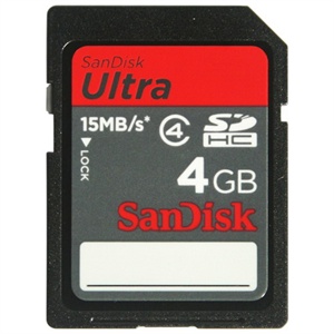 [当当销售配送]SanDisk 4GB 高速SDHC存储卡(Class4)15MB/s