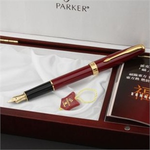 派克钢笔｝Parker/派克08卓尔福宝石红金夹墨水笔