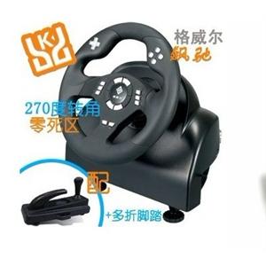 北通方向盘II 2代加强版 BTP-C432 电脑游戏方向盘 USB震动