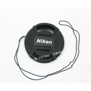 尼康 67mm 带 NIKON 字 带绳镜头盖 中捏式k