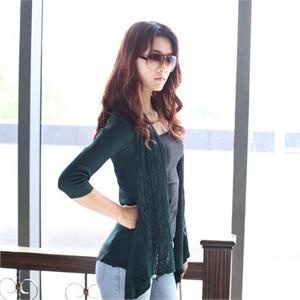韩版冰麻镂空长披肩新品针织衫开衫YY1051