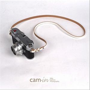 Cam-in 真皮相机背带 牛皮背带 C款 细条 白色 CAM2208