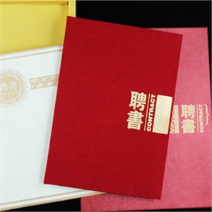 金辉 JH502 礼盒装 A3高级植绒布 绒面 聘书 31.5*22cm 大号