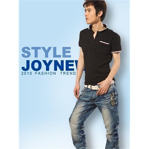 joynew 时尚运动系列 男士翻领简约时尚T恤 MF0028