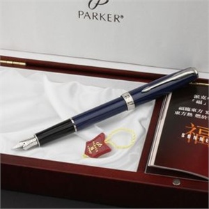 派克钢笔Parker/派克08卓尔福海洋蓝白夹墨水笔