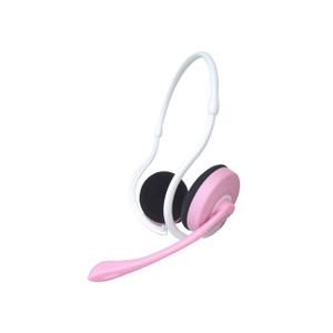 殴凡耳机 声奥VA-811 后挂式 耳麦 电脑专用耳机 粉/黑色