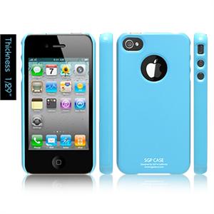 韩国SGP Ultra Thin Pastel iPhone 4 超薄 冰激凌彩壳 粉蓝