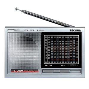德生 R-9700DX 高性能二次变频 12波段立体声收音机（赠电池2节）