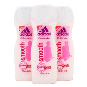adidas阿迪达斯新款女士沐浴露250ml 微磨砂颗粒沐浴胶 牛奶光滑
